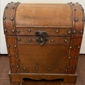 Vintage Wooden Decorative Treasure Chest